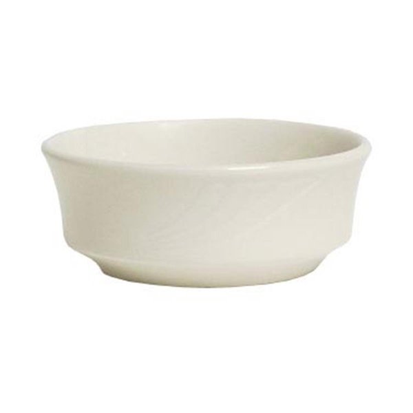 Tuxton China Monterey 5 in. Embossed Pattern China Bowl - American White - 3 Dozen YEB-1203